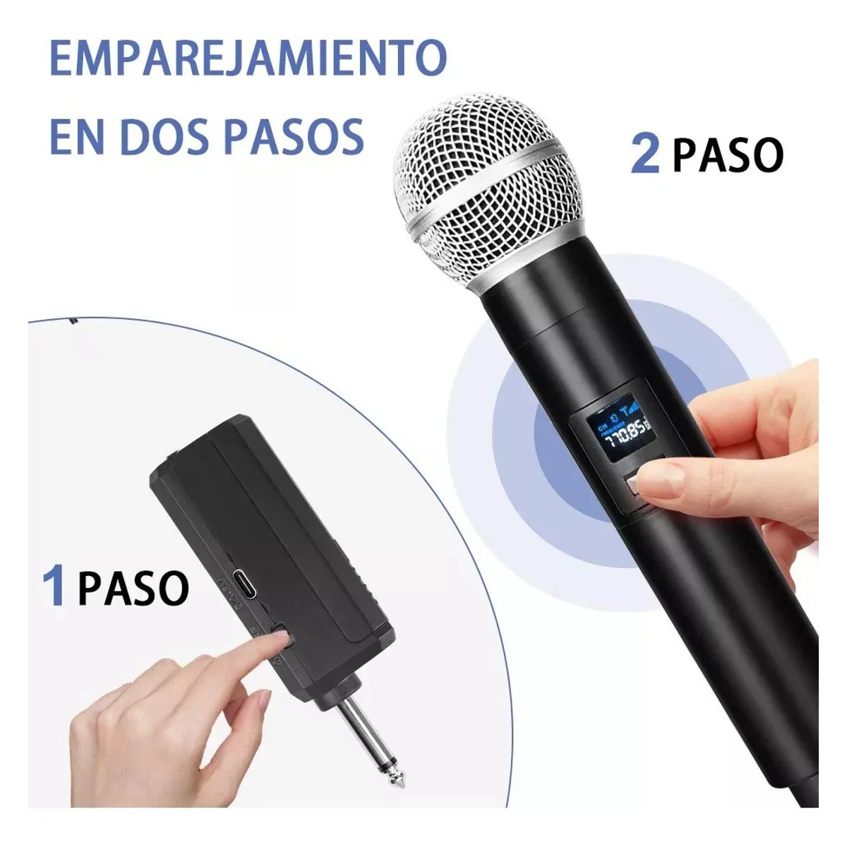GENERICO - Microfono Dinámico Inalambrico Profesional Karaoke Kit 2pcs