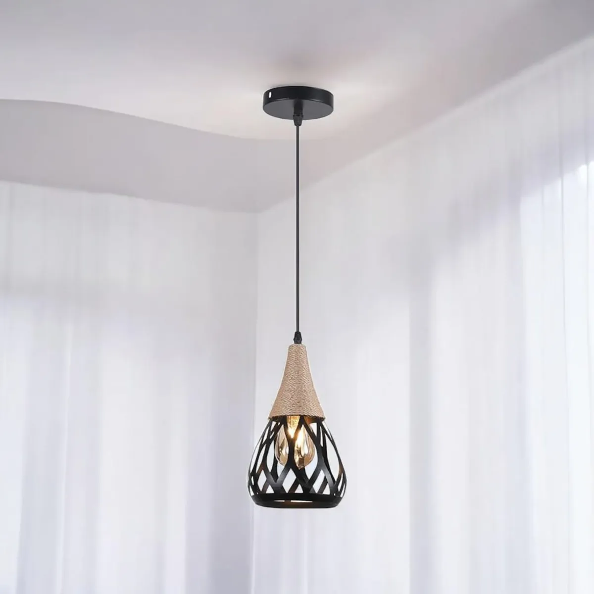 WANT - LAMPARA COLGANTE PORTA E271 CAÑAMO