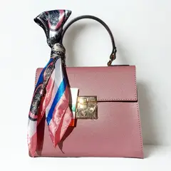 GENERICO - Cartera Cuero Italiano Rita Firenze Mini Tote Vera Pelle Terracota Rose