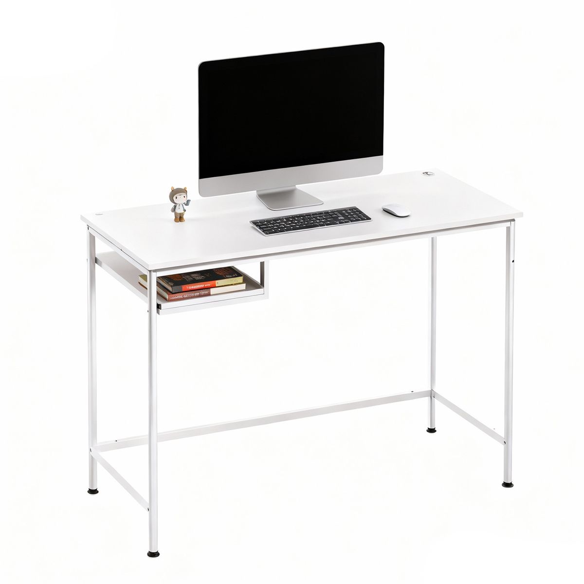 GENERICO - Escritorio IKEMMA Office 80×40×73 cm  Color Blanco  Mesa Compacta para Estudio y Trabajo