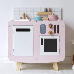 GENERICO - Cocina De Madera Con Accesorios Rosados
