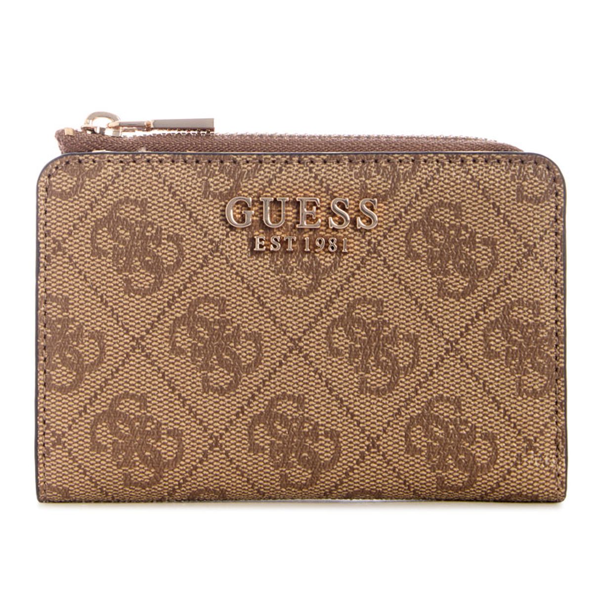 GUESS - Billetera Laurel Ii Slg Zip Arnd Crd Cse Café