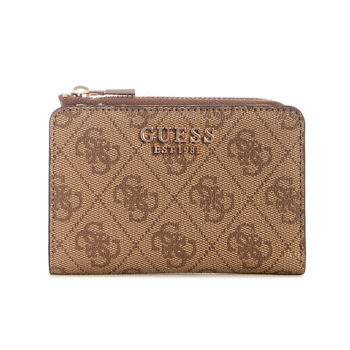 GUESS - Billetera Laurel Ii Slg Zip Arnd Crd Cse Café