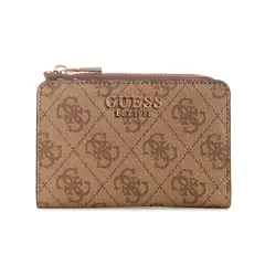 GUESS - Billetera Laurel Ii Slg Zip Arnd Crd Cse Café