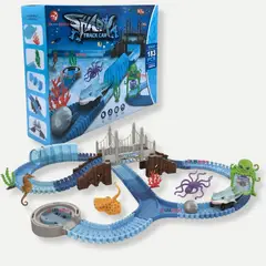 LINE - Pista Carreras de Auto Niño Juguete Flexible Acuático 183 Piezas