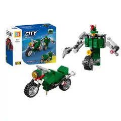 GENERICO - Set Bloques De Vehículos Transformables 2 En 1 Verde