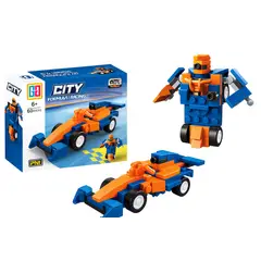 GENERICO - Set Bloques De Vehículos Transformables 2 En 1 Naranjo