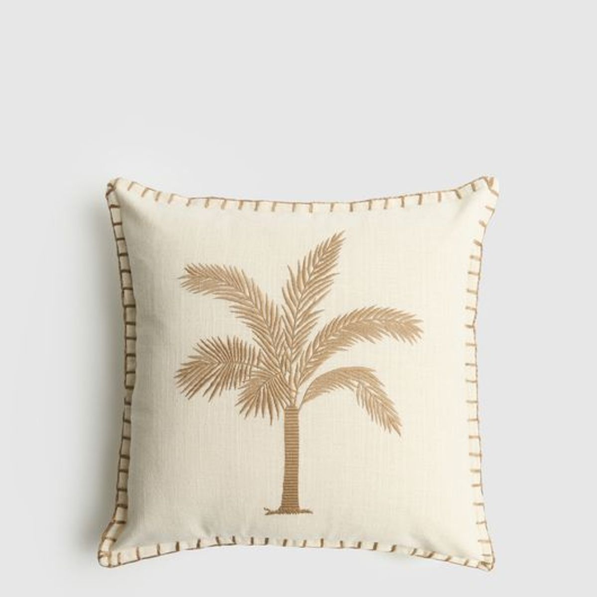 LOUNGE - Cojín Funda Lavable Palmera 45 x 45 cm Camel LOUNGE