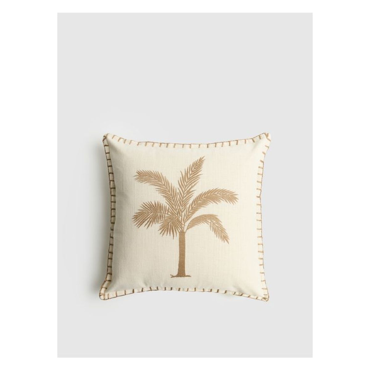 LOUNGE - Cojín Funda Lavable Palmera 45 x 45 cm Camel LOUNGE
