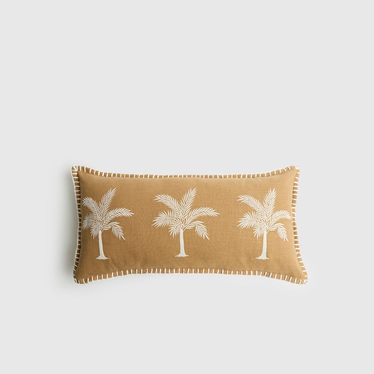 LOUNGE - Cojín Funda Lavable Palmeras Street 30 x 60 cm Camel LOUNGE