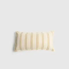 LOUNGE - Cojín Funda Lavable Líneas Woman 30 x 60 cm Blanco