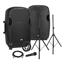 PROBASS - Kit de dos Parlantes + Atril PowerStage 215BT