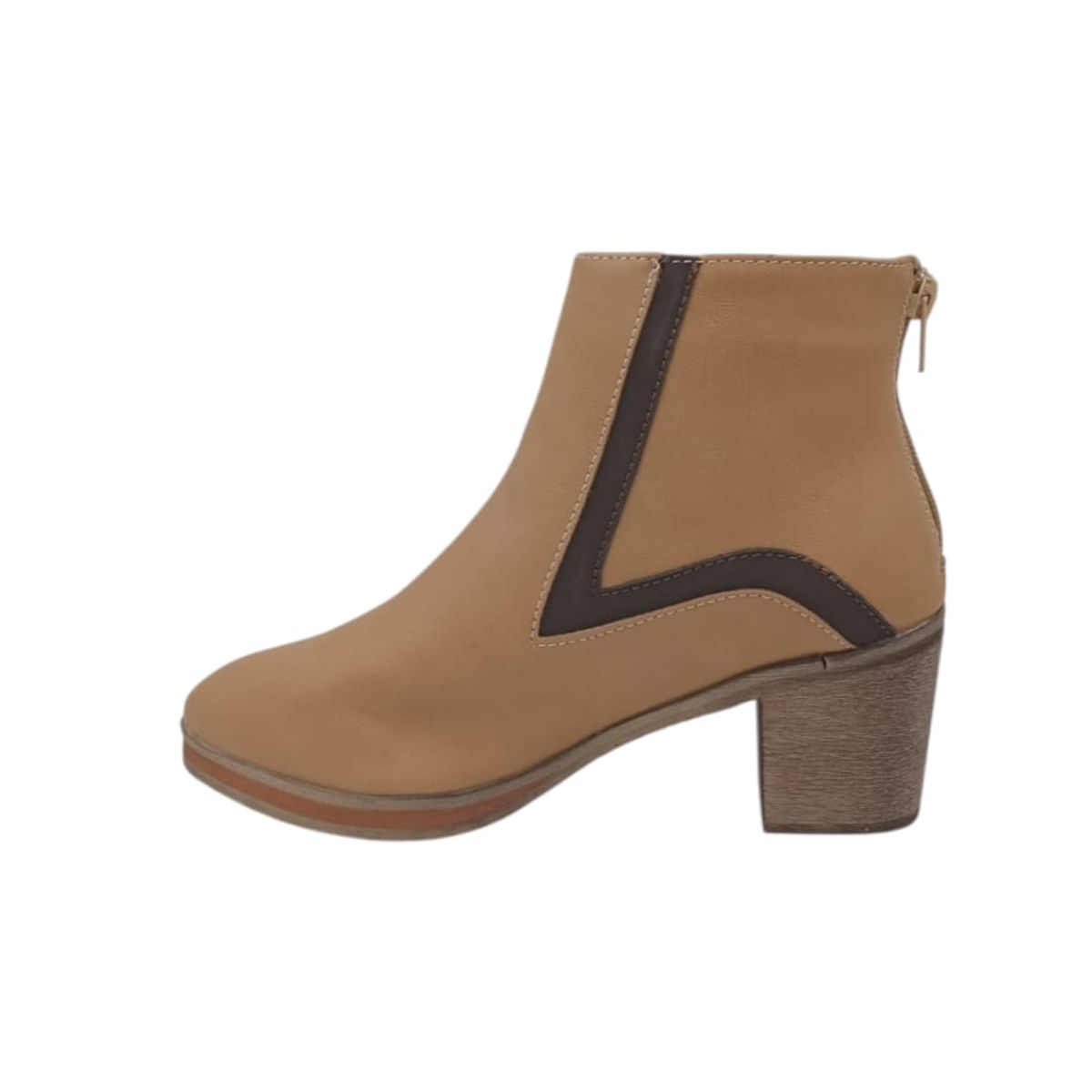 HERIEL - Botín Beige Taco Mujer