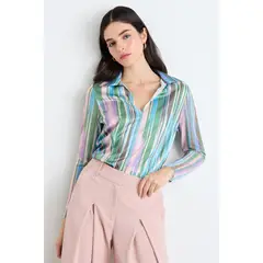 ASH - Blusas Manga Larga Mujer Morado