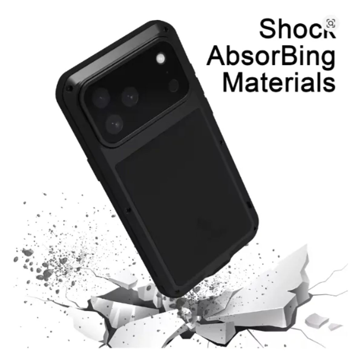 GENERICO - Carcasa Blindada Antigolpes Love Mei Para Iphone 17 Negr
