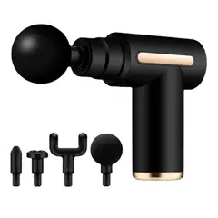 IRM - Facial Gun Pistola De Masaje Recargable Masajeador Portatil USB Negro