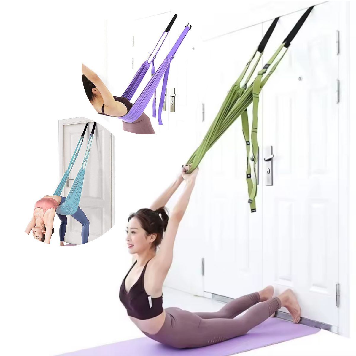 GENERICO - Columpio Hamaca Ajustable Para Yoga Aereo Estiramiento