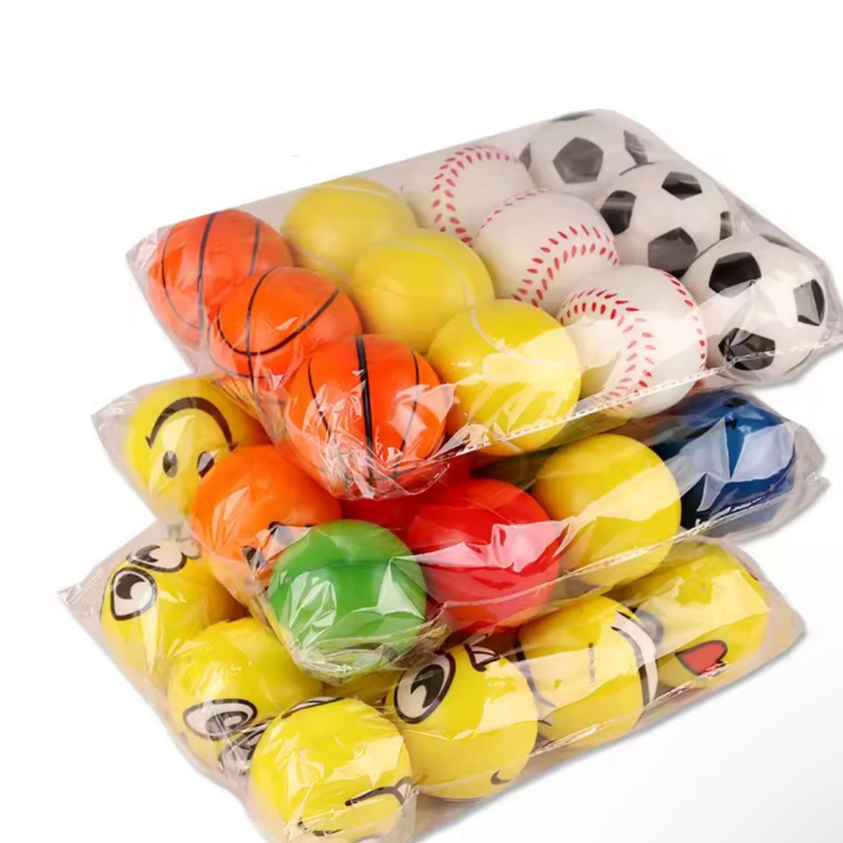 GENERICO - Pelotas Antiestrés Variadas Pack 12 Und