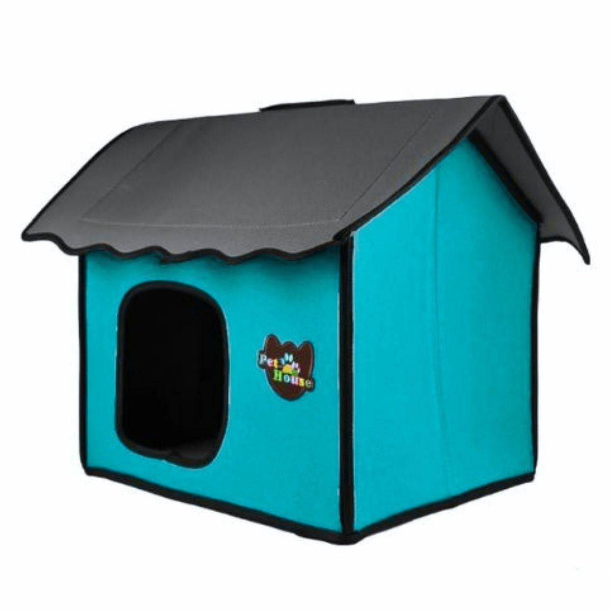 GENERICO - Casa cama plegable de mascotas perro o gato TURQUESA