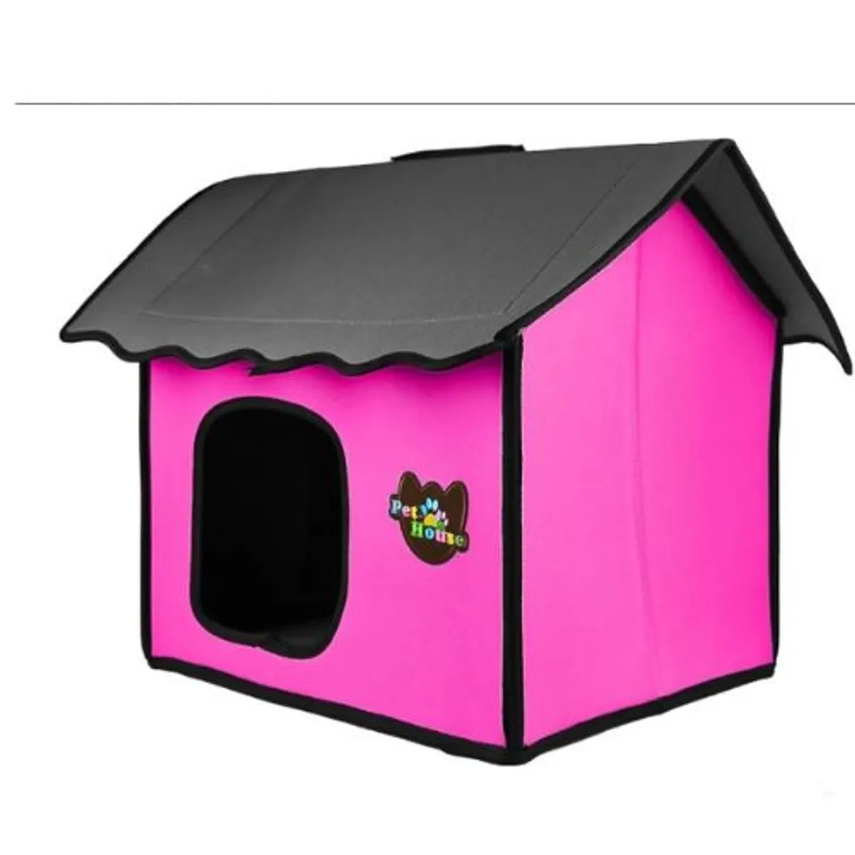 GENERICO - Casa cama plegable de mascotas perro o gato ROSADA