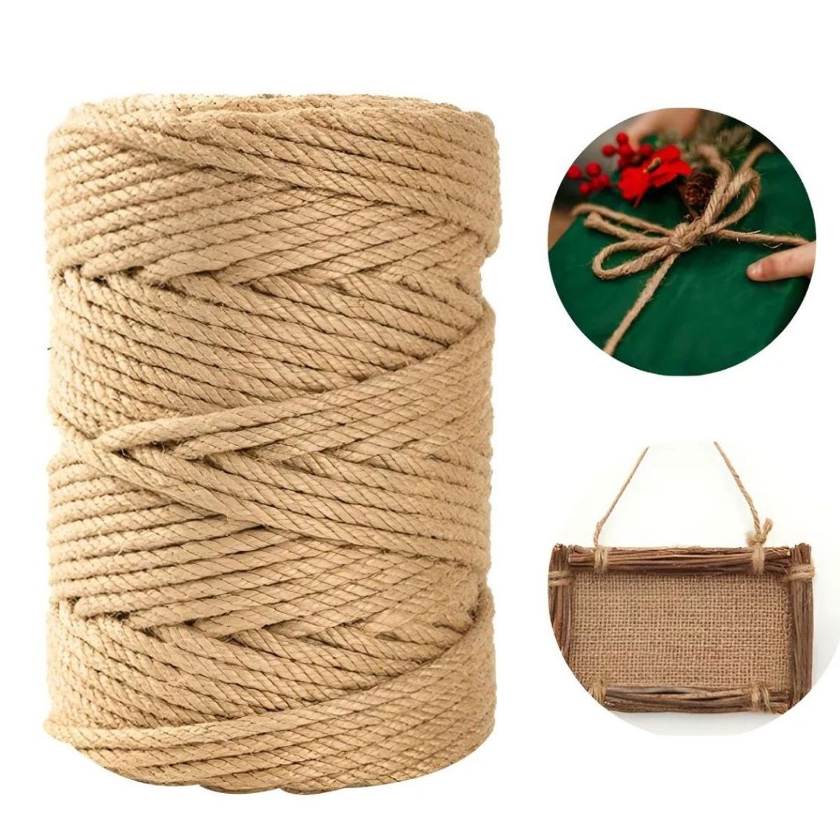 GENERICO - Cuerda Yute Torcido De 4 Mm X 100 Metros