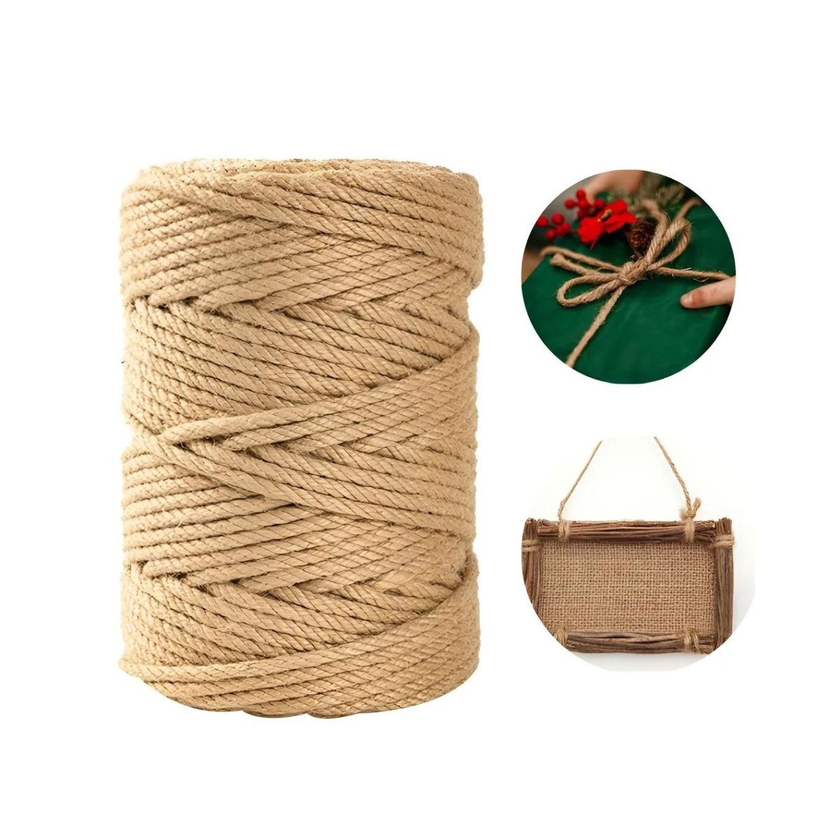GENERICO - Cuerda Yute Torcido De 4 Mm X 100 Metros
