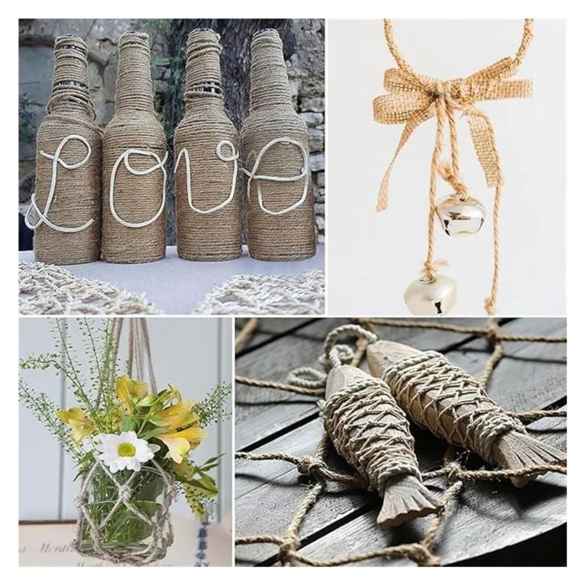 GENERICO - Cuerda Yute Torcido De 4 Mm X 100 Metros