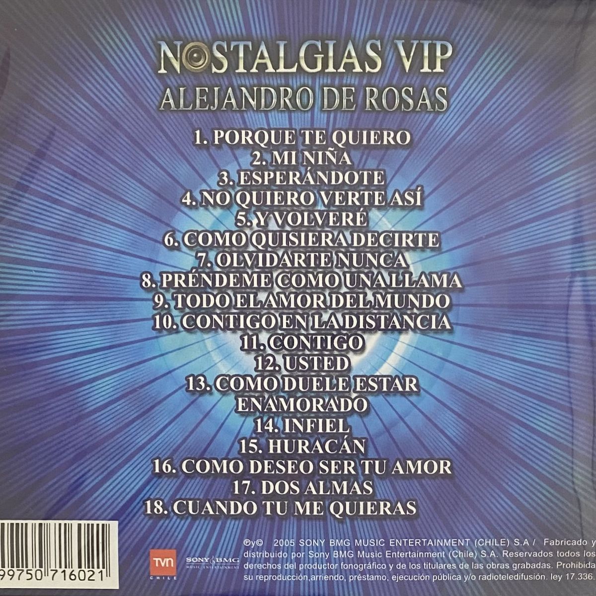 GENERICO - ALEJANDRO DE ROSAS - NOSTALGIAS VIP / CD
