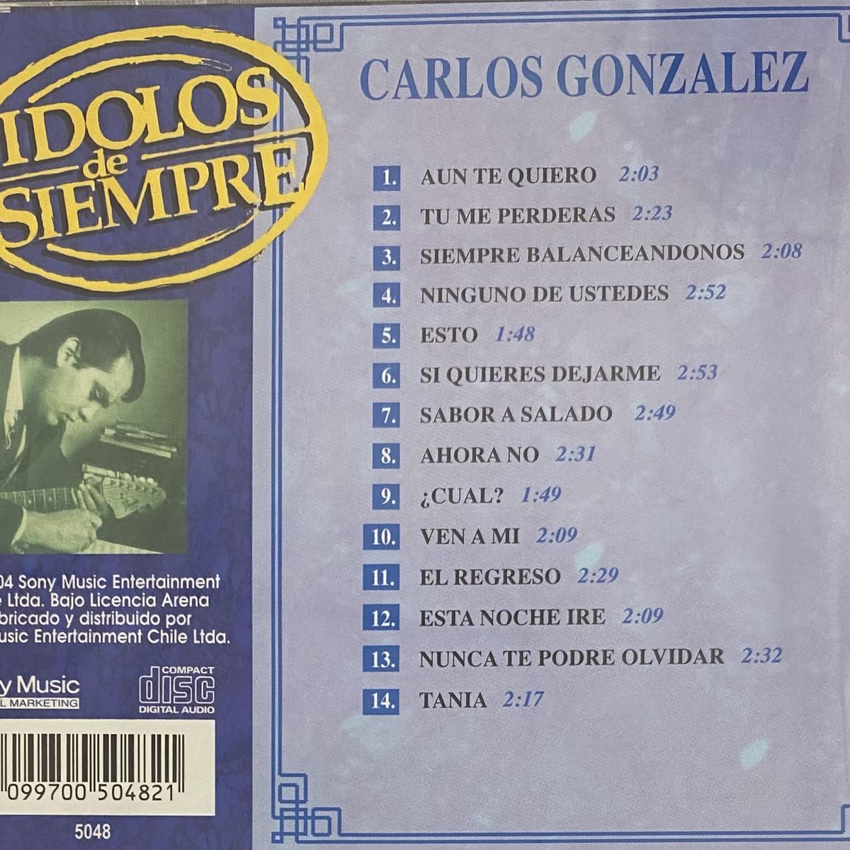 GENERICO - CARLOS GONZALEZ - IDOLOS DE SIEMPRE / CD
