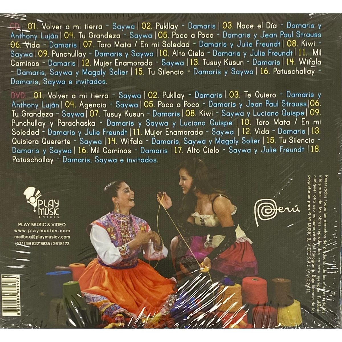 GENERICO - DAMARIS Y SAYWA - EN VIVO VOLVER A MI TIERRA (CD+DVD) / CD