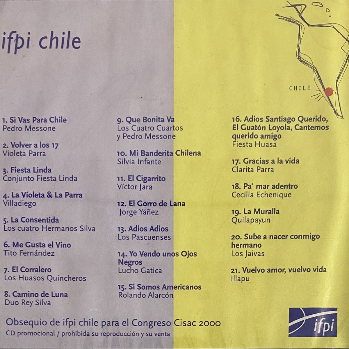 GENERICO - IFPI CHILE - CONGRESO CISAC 2000 - VARIOS / CD