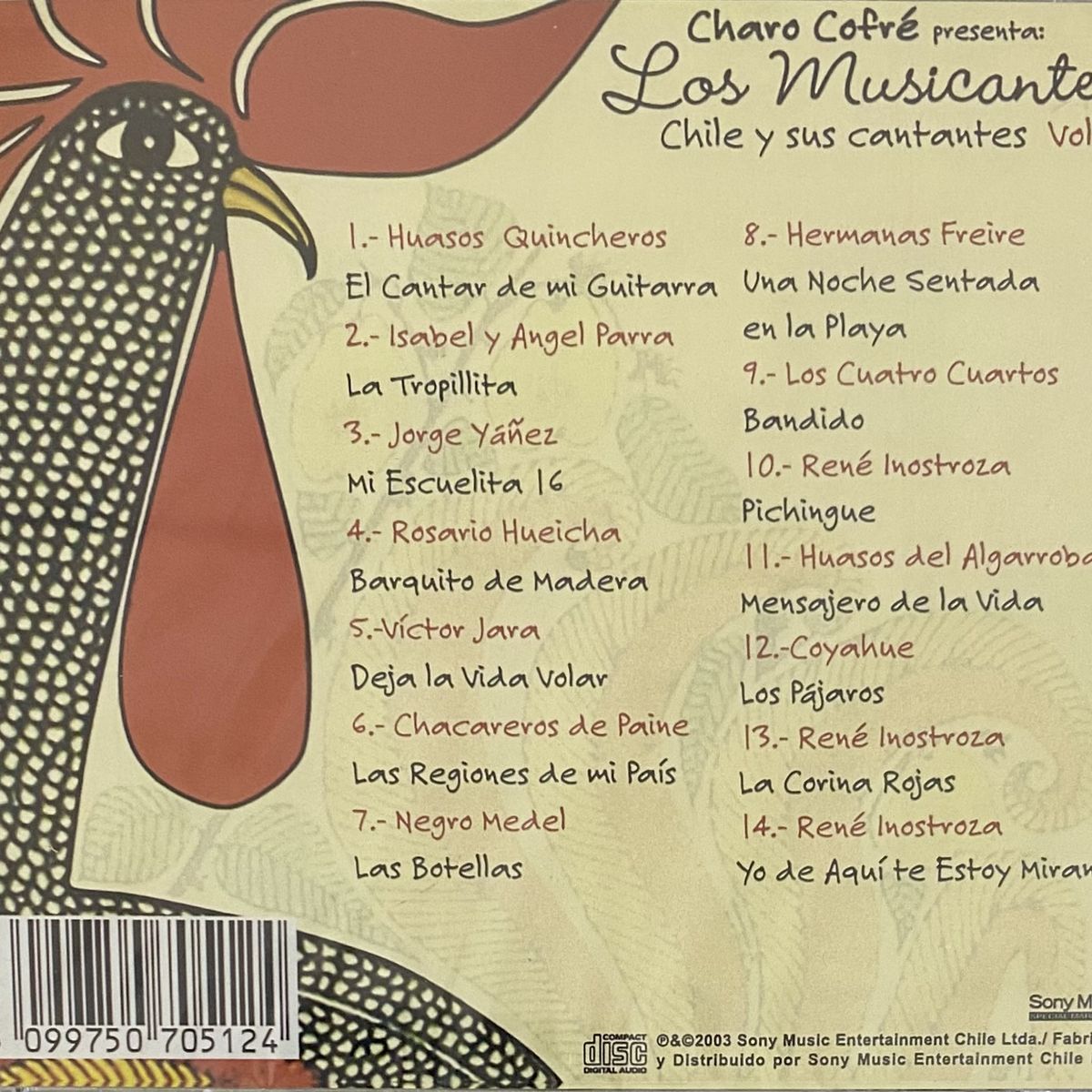 GENERICO - LOS MUSICANTES - CHILE Y SUS CANTANTES VOL.3 / CD