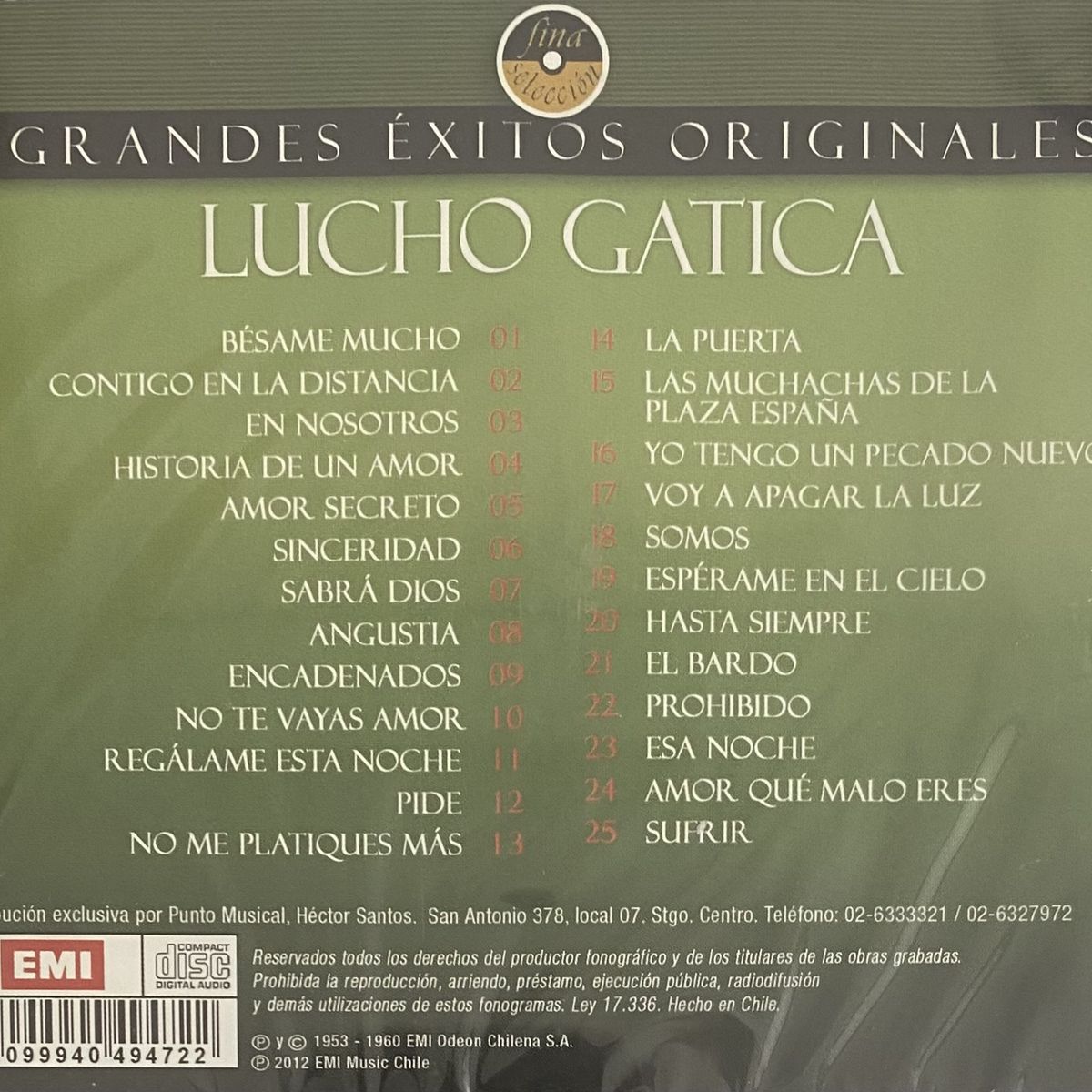 GENERICO - LUCHO GATICA - GRANDES EXITOS ORIGINALES / CD