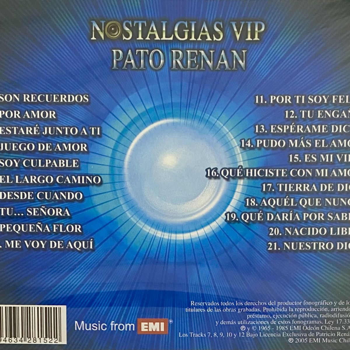 GENERICO - PATRICIO RENAN - NOSTALGIAS VIP / CD