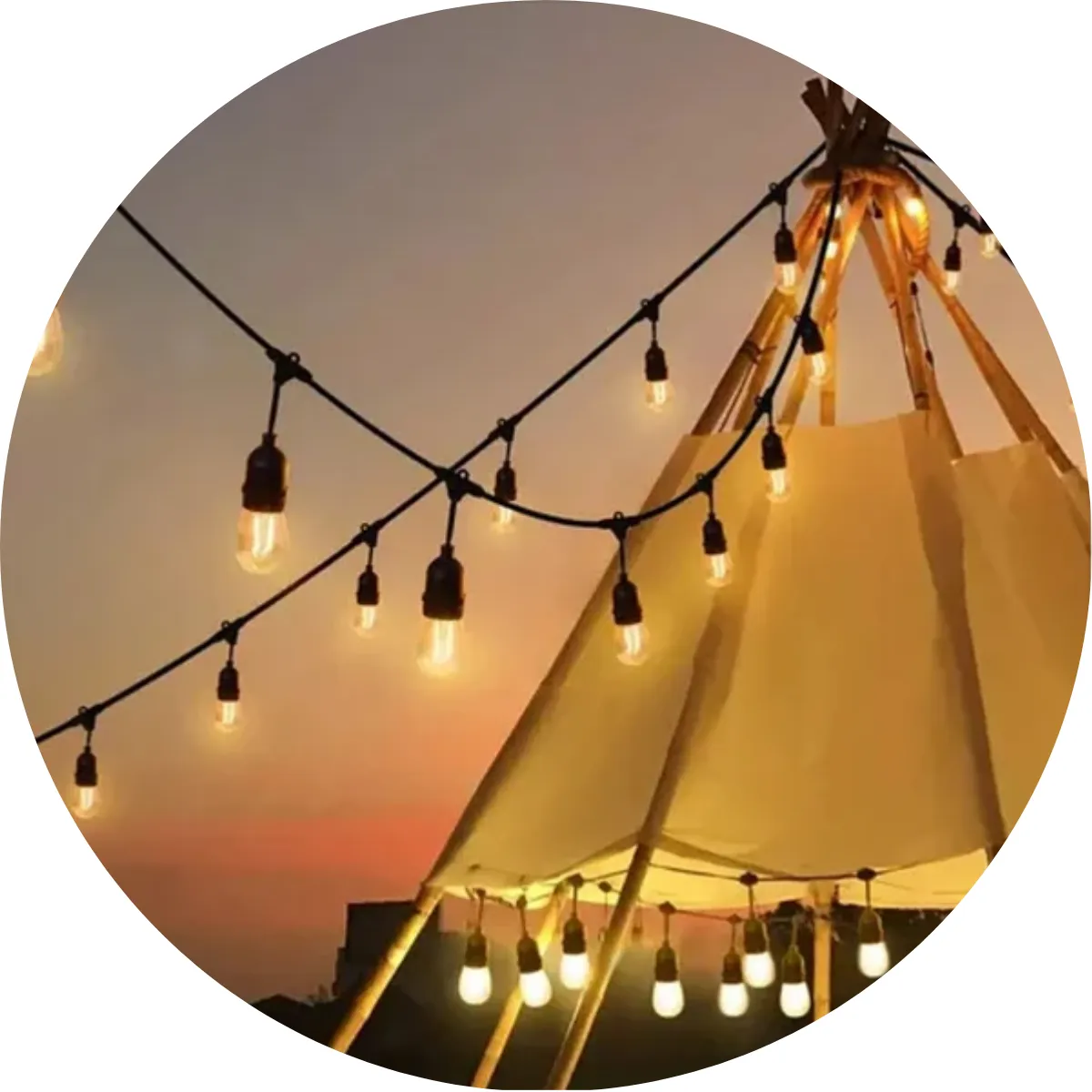 IRM - Guirnalda Focos Exterior Recarga Solar 10 Metros Luz Cálida