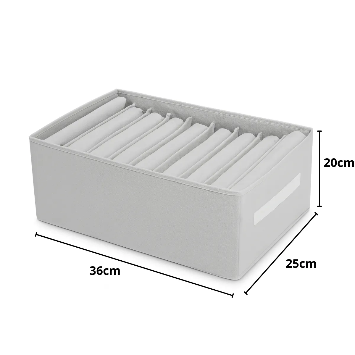 GENERICO - Caja De Almacenamiento Organizador Ropa Multiuso 36x25x20cm
