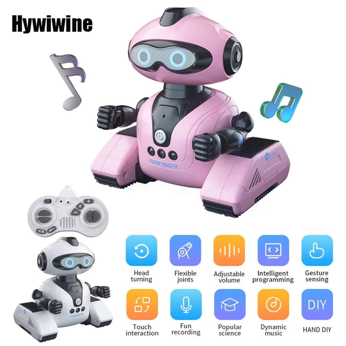 GENERICO - Juguete Robot Candy Inteligente Educación Música Baile Rosa