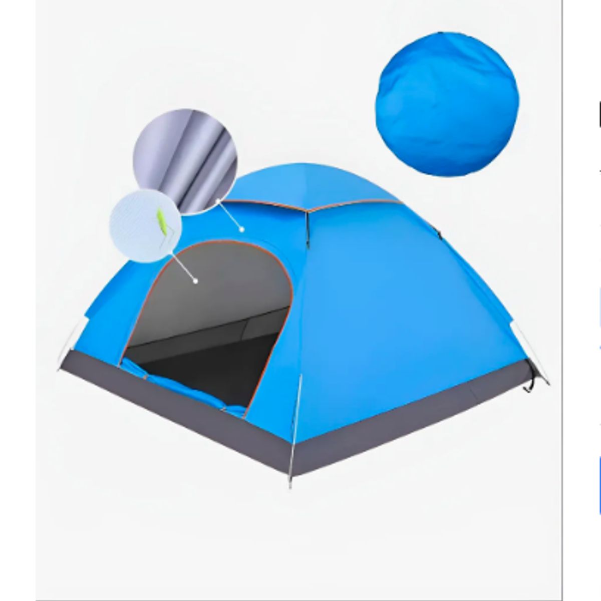 GENERICO - Carpa 2-3personas 200x200x135cm Instantánea Popup Color Azul