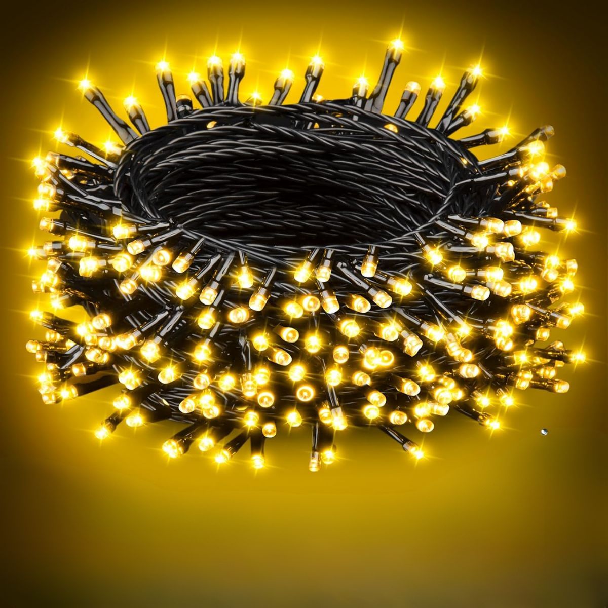 GENERICO - Luces Navidad 10mts Recarga Solar Cálida