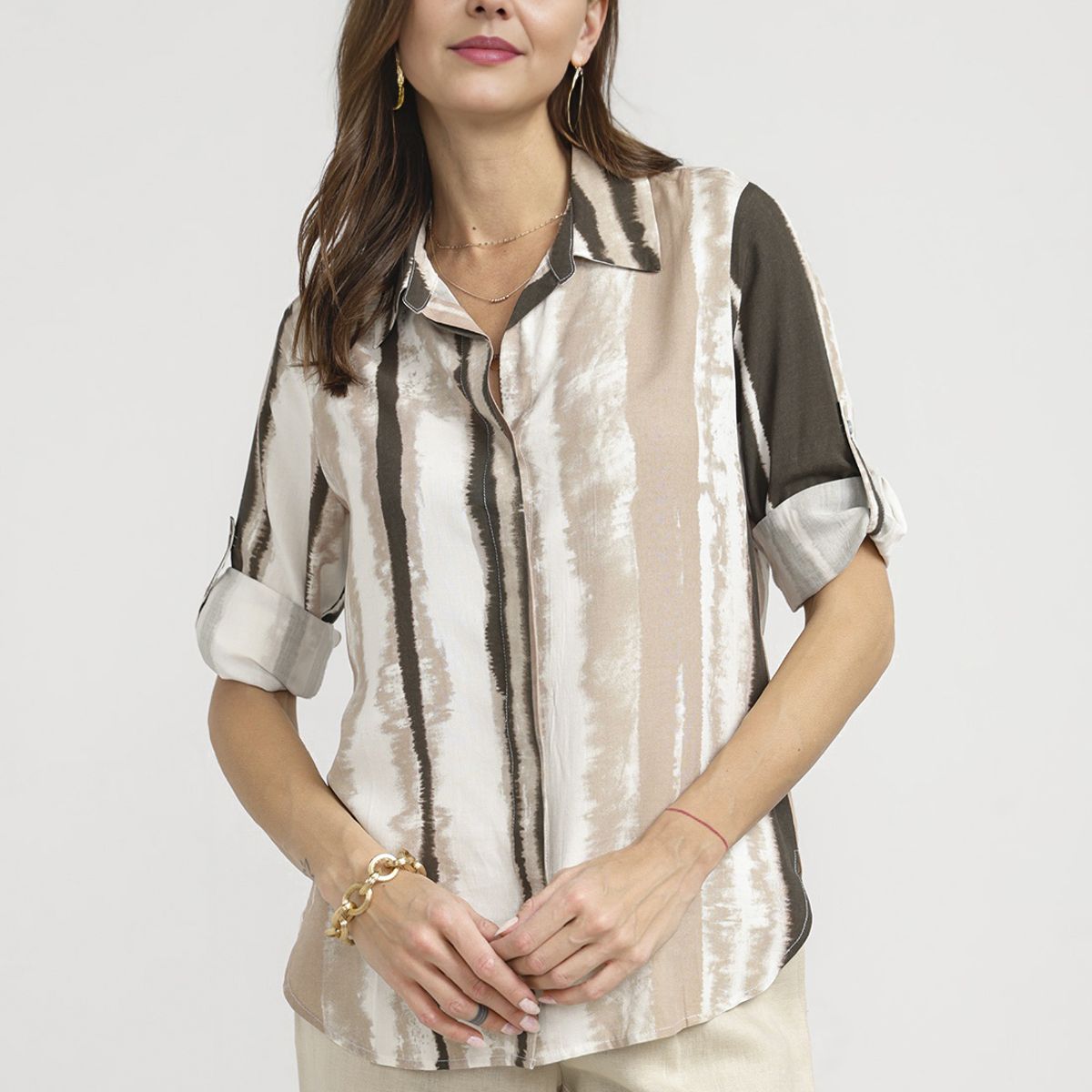 CANADIENNE - Blusa Mujer Segovia Viscosa Safari