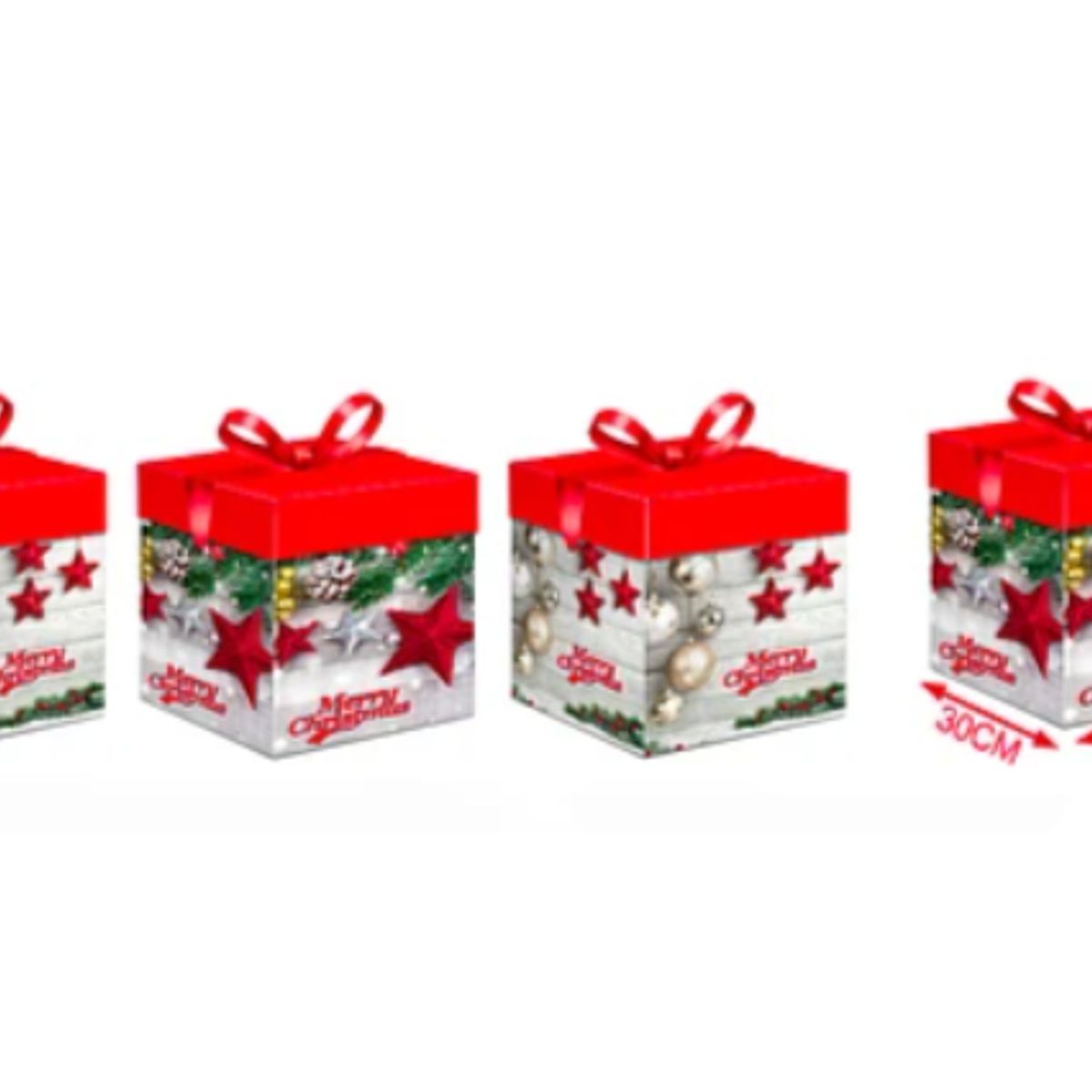 GENERICO - Caja de regalo diseño aleatorio 1un 30x30x30cm