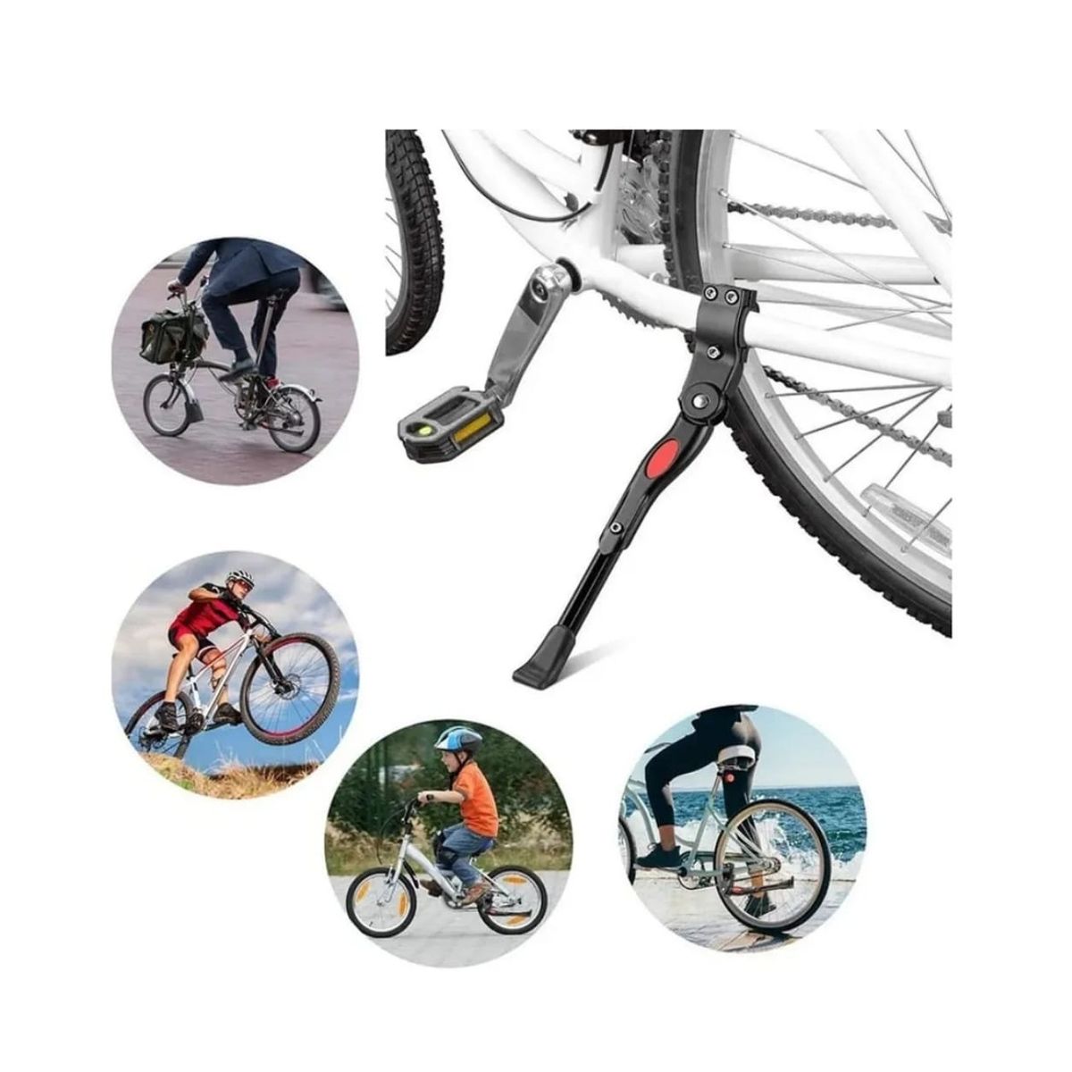 GENERICO - Soporte Pata de bicicleta Ajustable universal