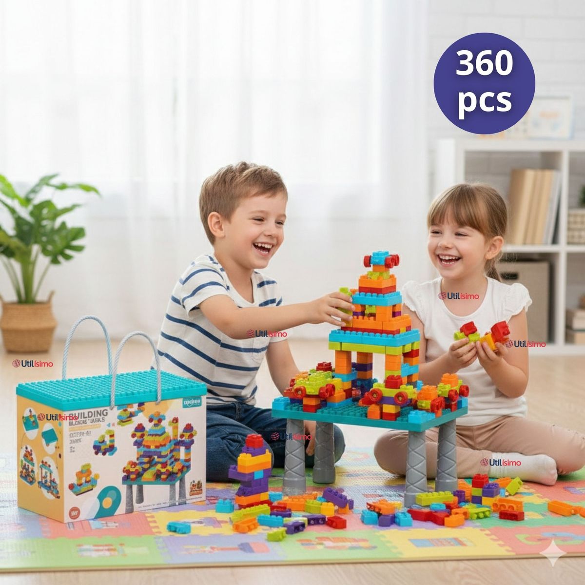 LINE - Juego Bloques de Construcción 360 piezas para Niño o Niña