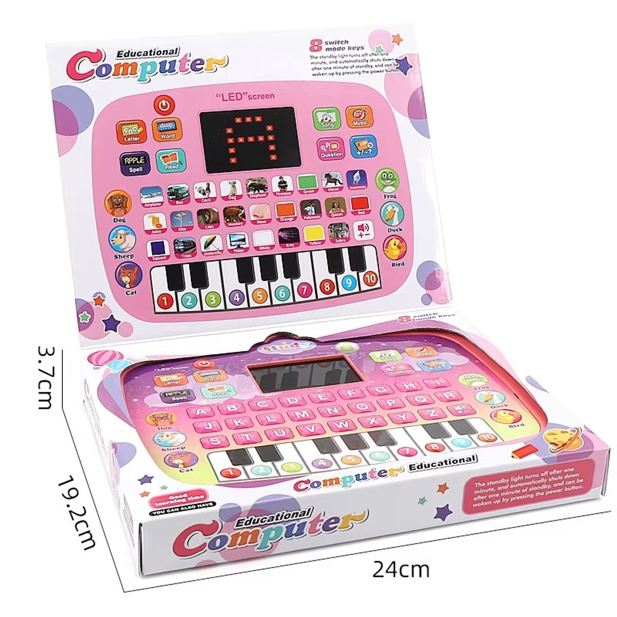 GENERICO - Tablet Para Niños Educativa Infantil Inglés Música Juegos Rosado