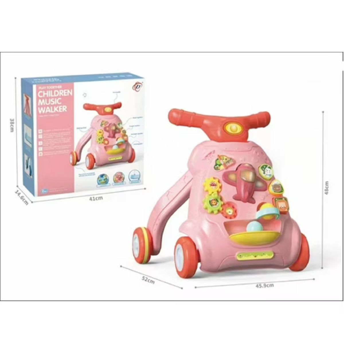 GENERICO - Caminadora Corre Pasillo Con Patita de Guatero Rosado