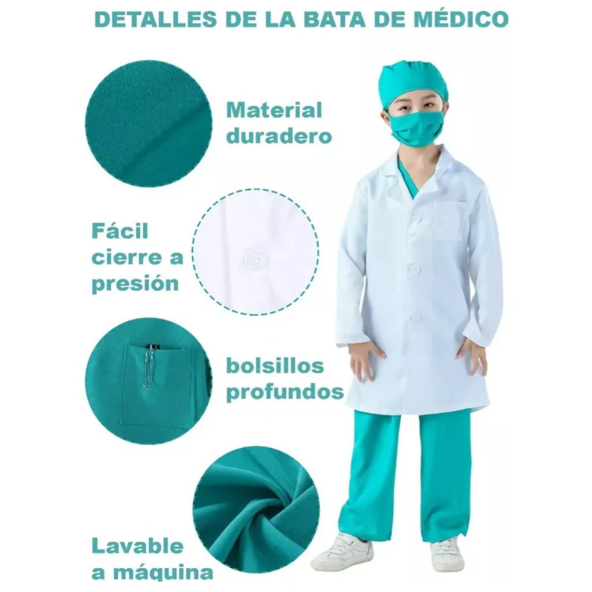 ATURE - Juego De Rol De Uniforme De Enfermera Con Bata Blanca