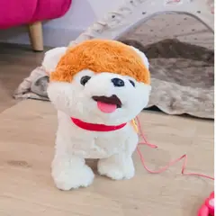 GENERICO - Perro Interactivo Juguete Electrónico Musical Blanco Y Cafe Perrito Peluche