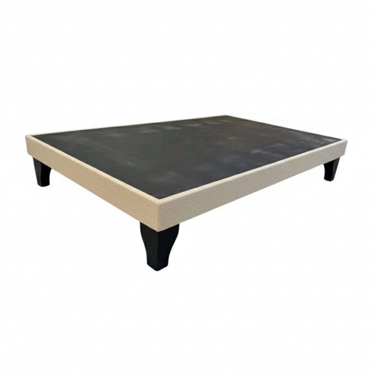 GENERICO - base de plaza y media color beich lino