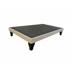 GENERICO - Base de plaza y media color beich lino