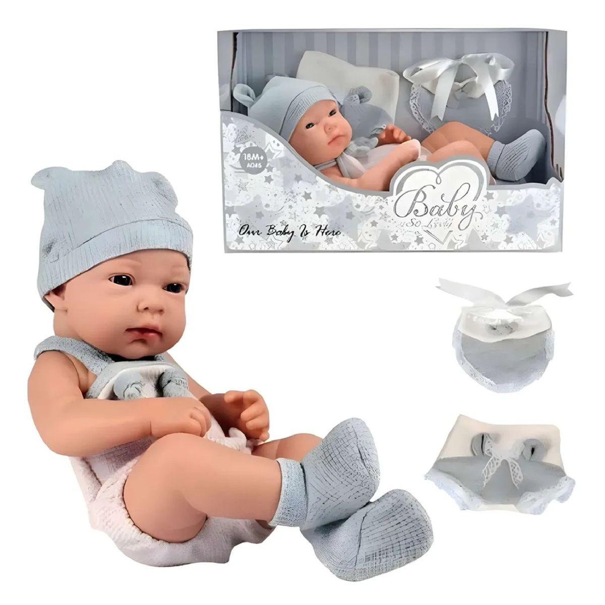 GENERICO - Muñeca Infantil Bebé Realista Silicona Babydoll Celeste